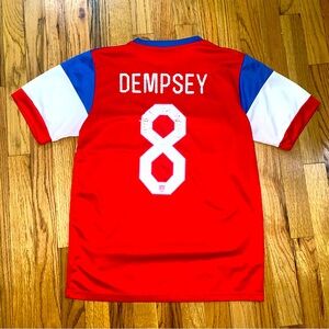 USA US Clint Dempsey 2014 Authentic World Cup Away Bomb Pop Jersey USMNT Small